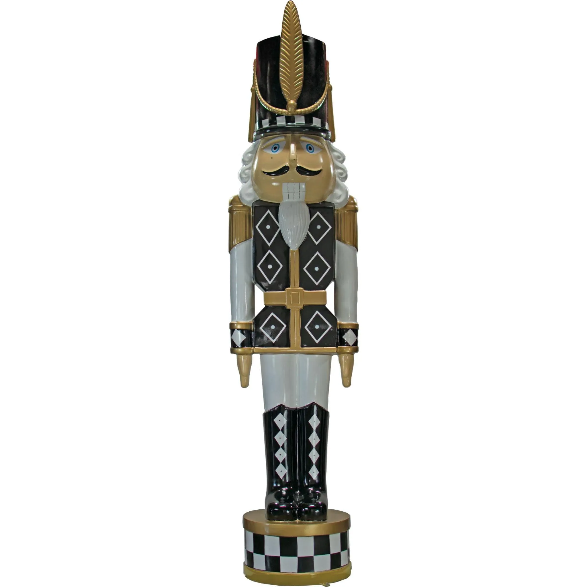 12FT Black & White Checkered Nutcrackers