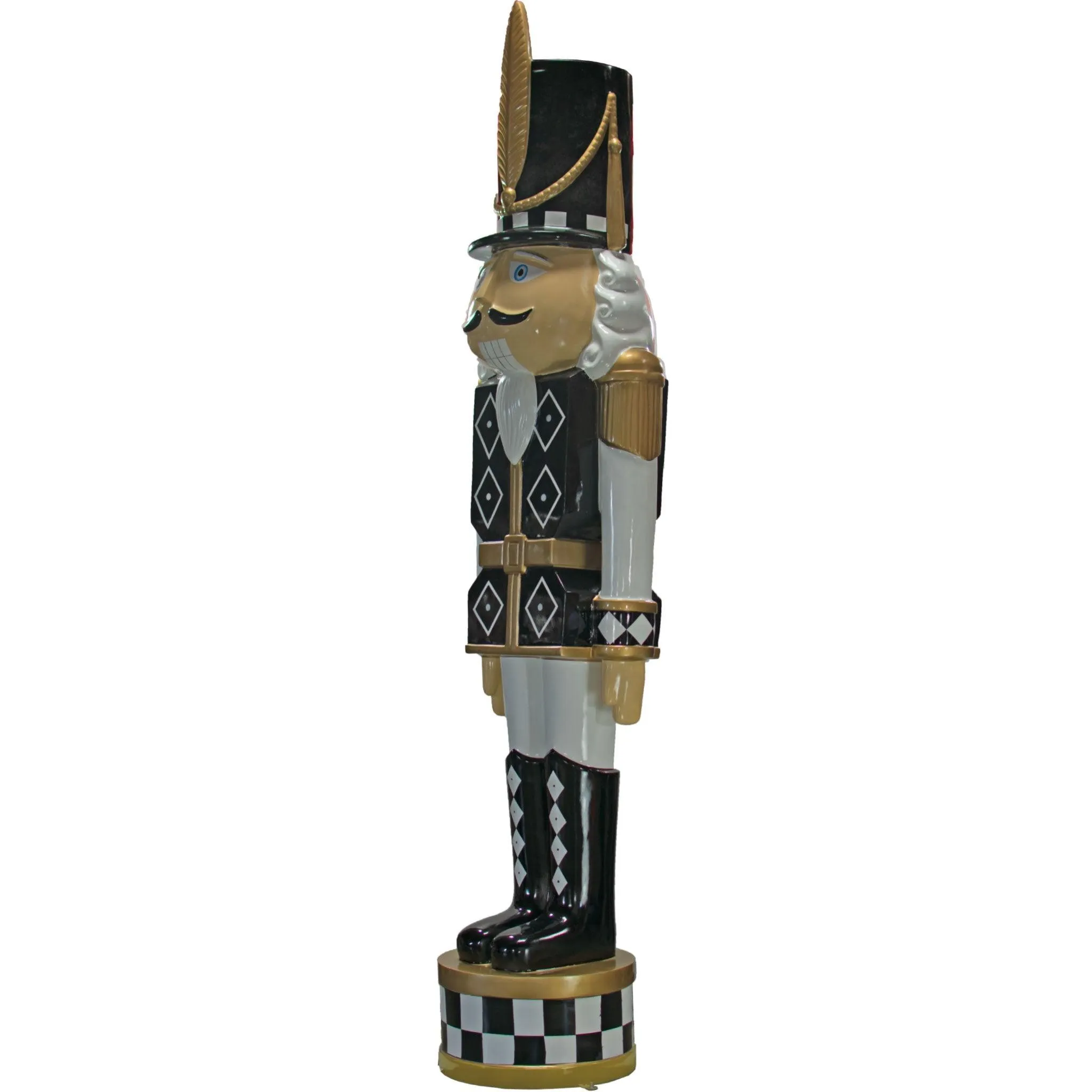 12FT Black & White Checkered Nutcrackers