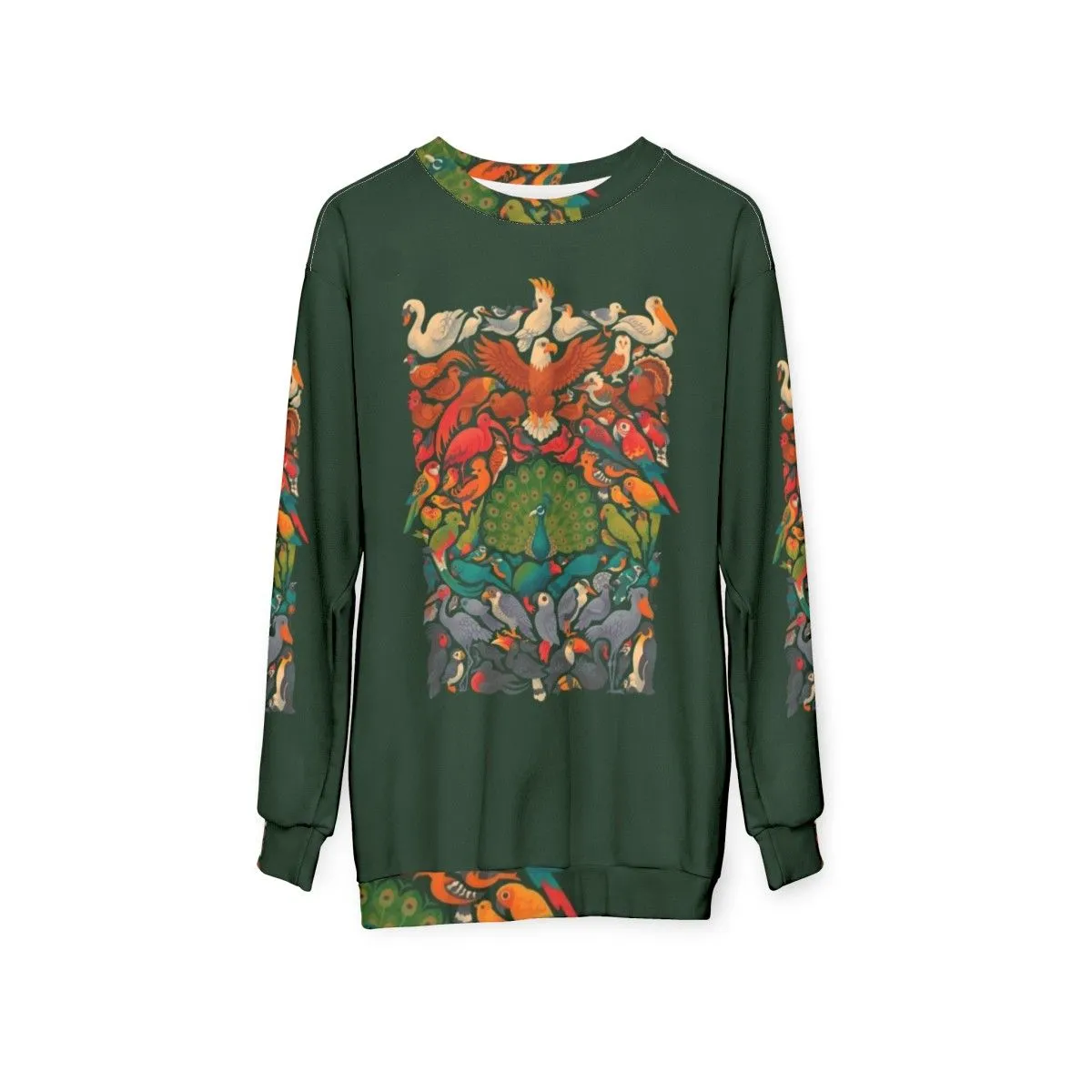 Aerial Spectrum Green Sweatshirt - Nature and Wildlife Inspired Apparel