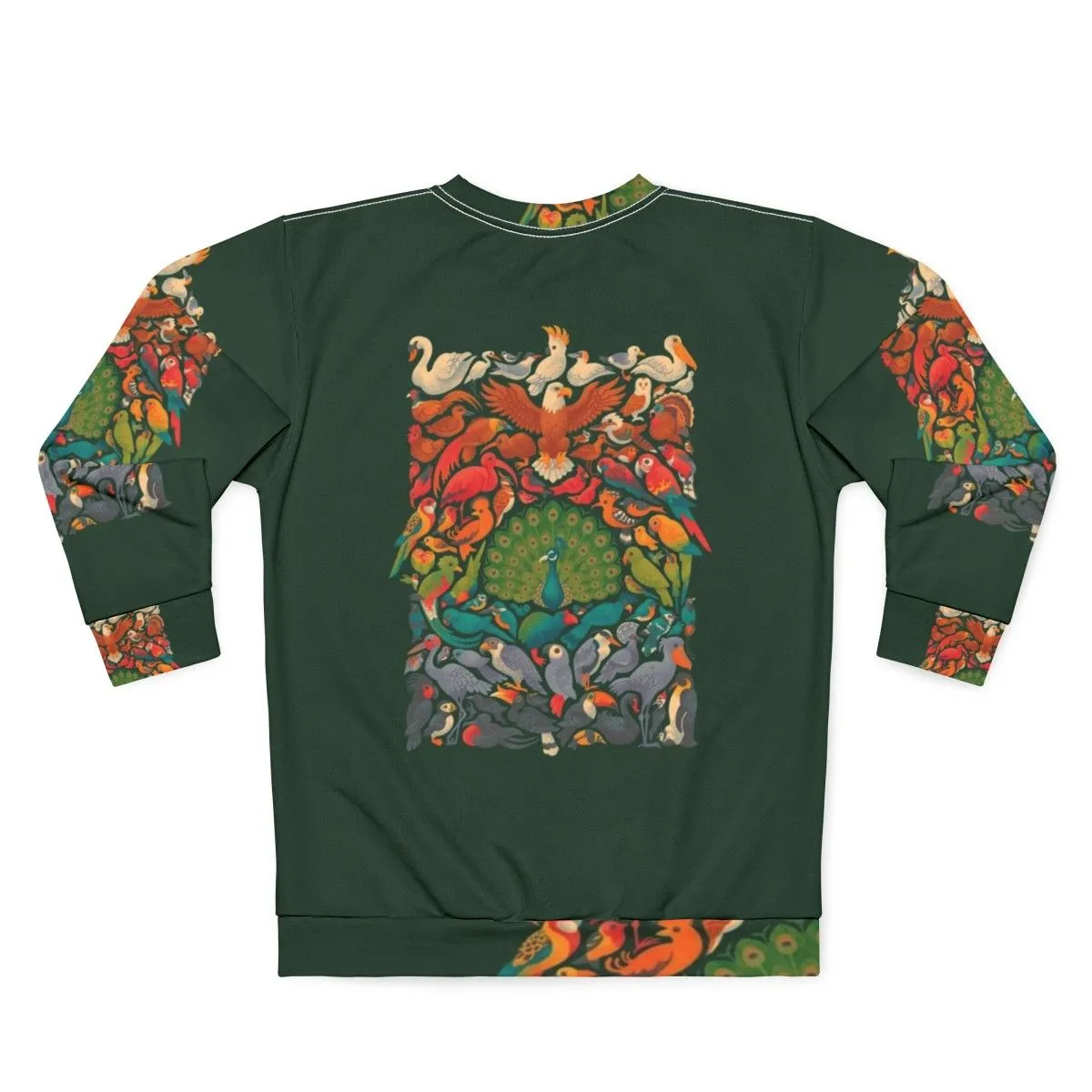 Aerial Spectrum Green Sweatshirt - Nature and Wildlife Inspired Apparel