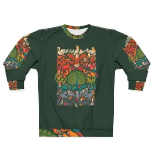 Aerial Spectrum Green Sweatshirt - Nature and Wildlife Inspired Apparel