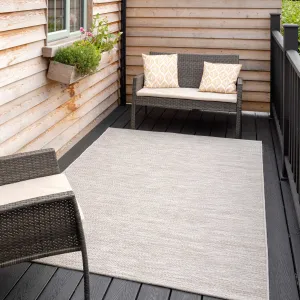 Beige Mottled Flatweave Indoor Outdoor Area Rug - Dusk