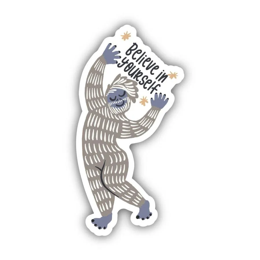 Big Moods Believe in Yourself Winter Yeti Sticker