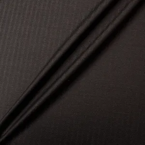 Black Herringbone British Pure Wool Suiting