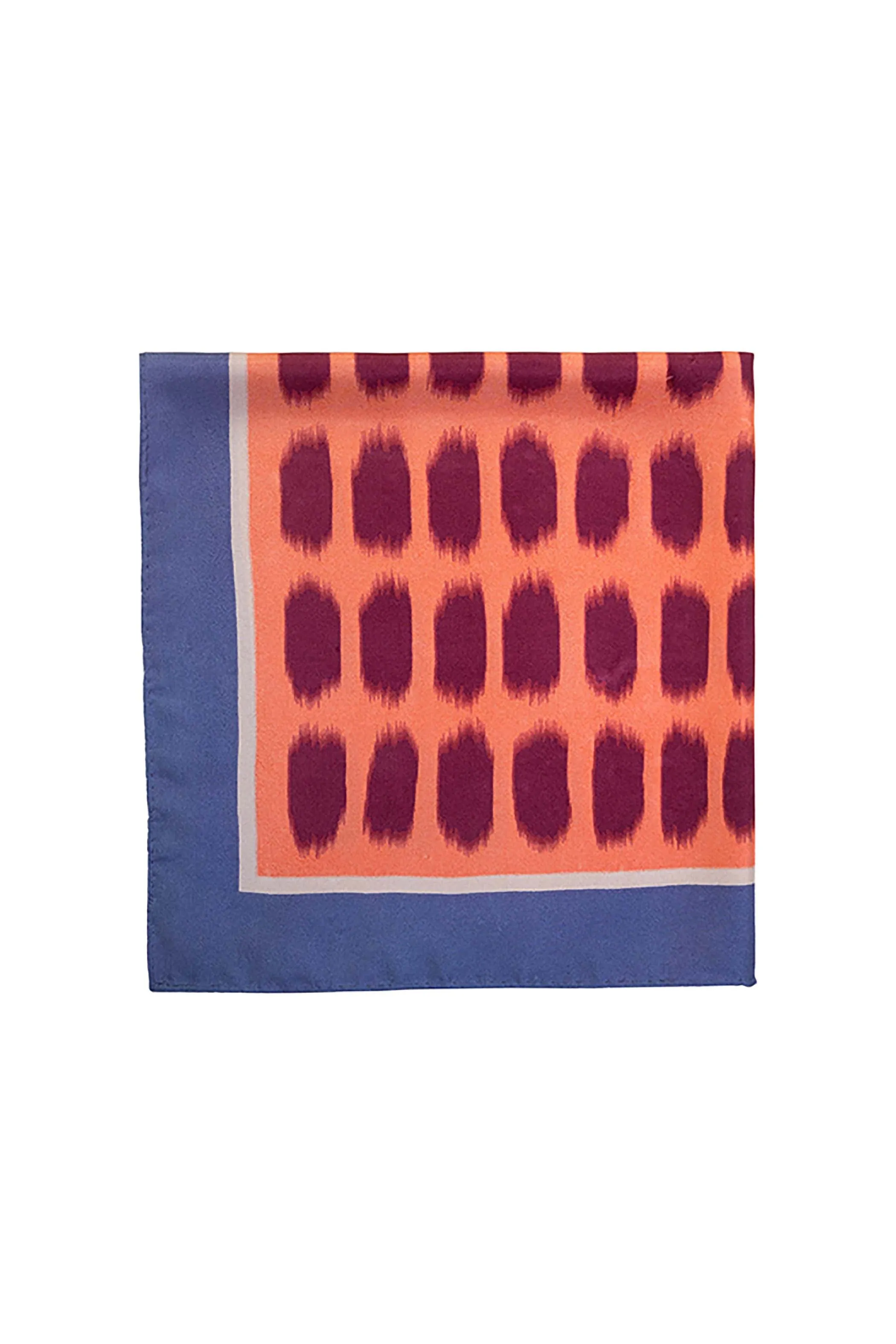 Block Printed Carree I Silk Scarf