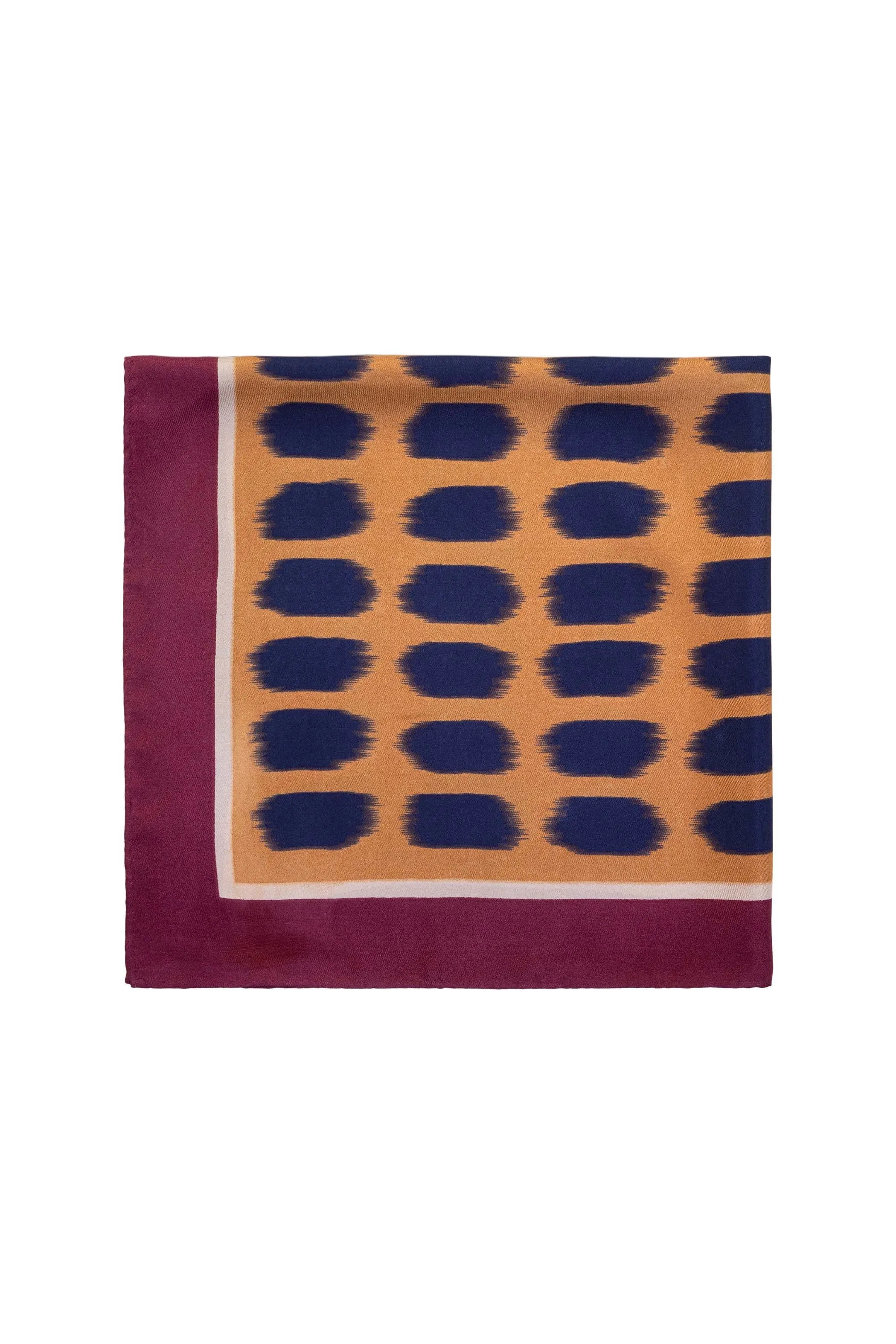 Block Printed Carree I Silk Scarf