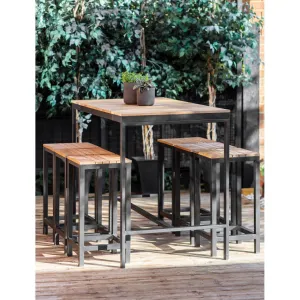 Camley Bar Table Set - Teak