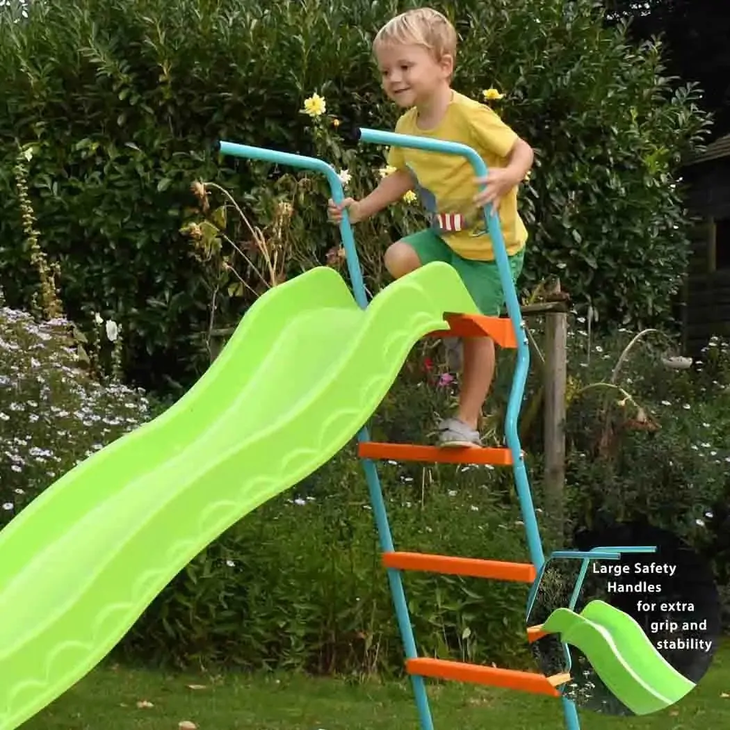 Children's Slide - Wavy - 1.85m - Freestanding - Green