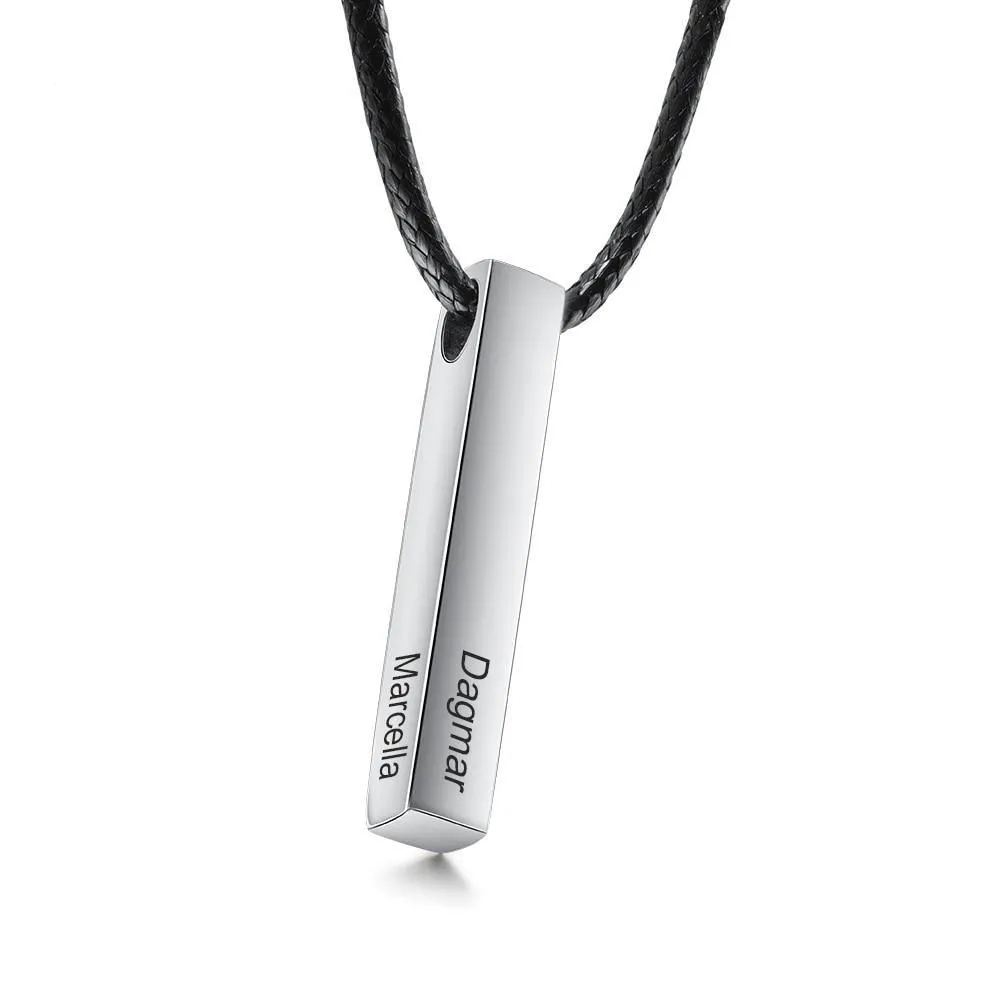 Classic Stainless Steel Vertical Bar Rope Chain for Men