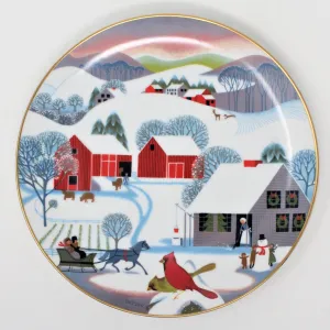 Decorative Plate, Betsey Bates, Christmas Morning, Vintage 1980