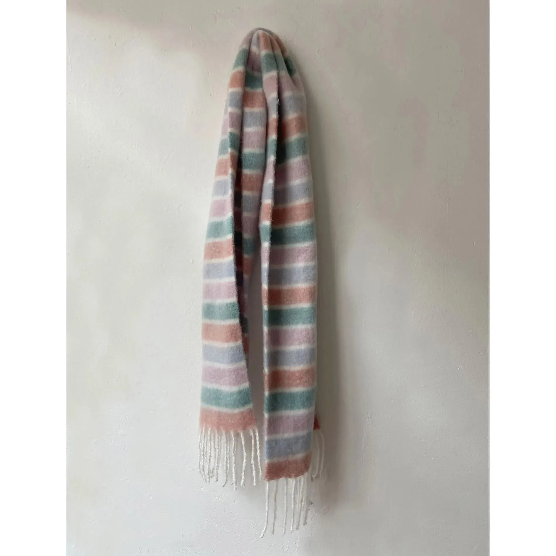 Designer Style Rainbow Striped Autumn Winter Warm Thick Muffler Scarf