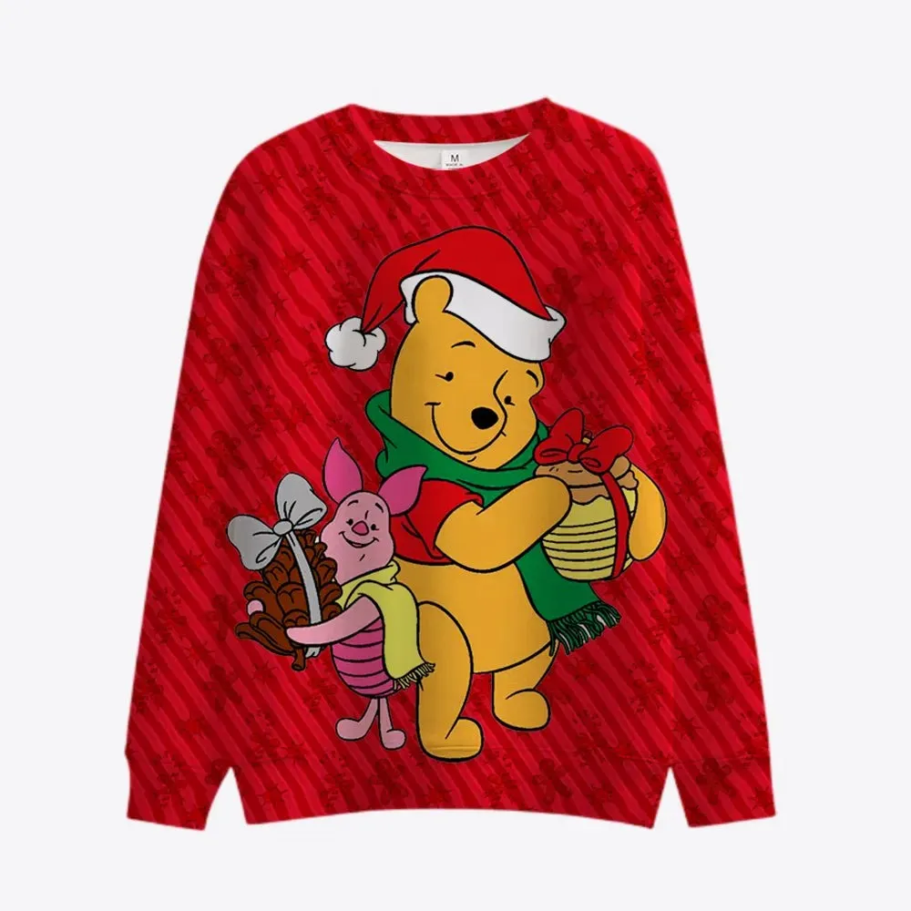 Disney Cartoon Printed Christmas Pullover