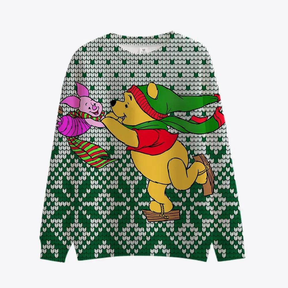 Disney Cartoon Printed Christmas Pullover