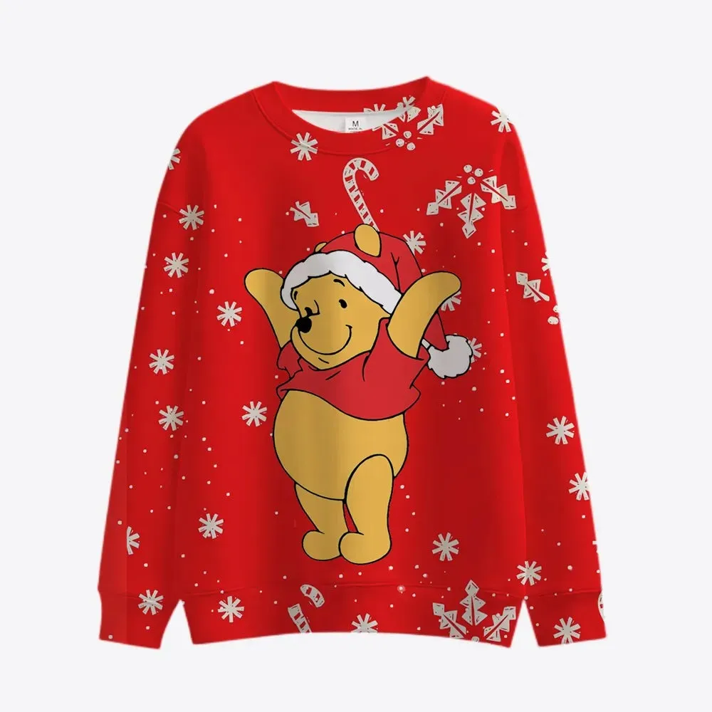 Disney Cartoon Printed Christmas Pullover