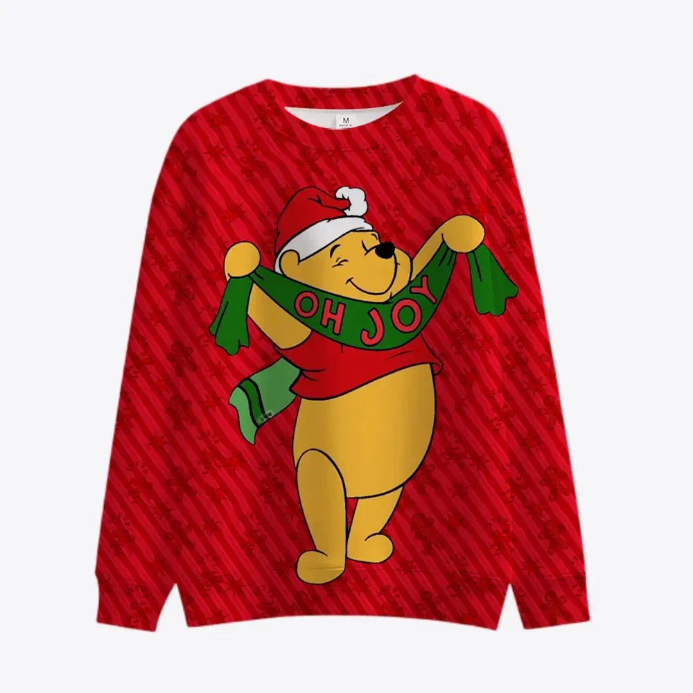 Disney Cartoon Printed Christmas Pullover