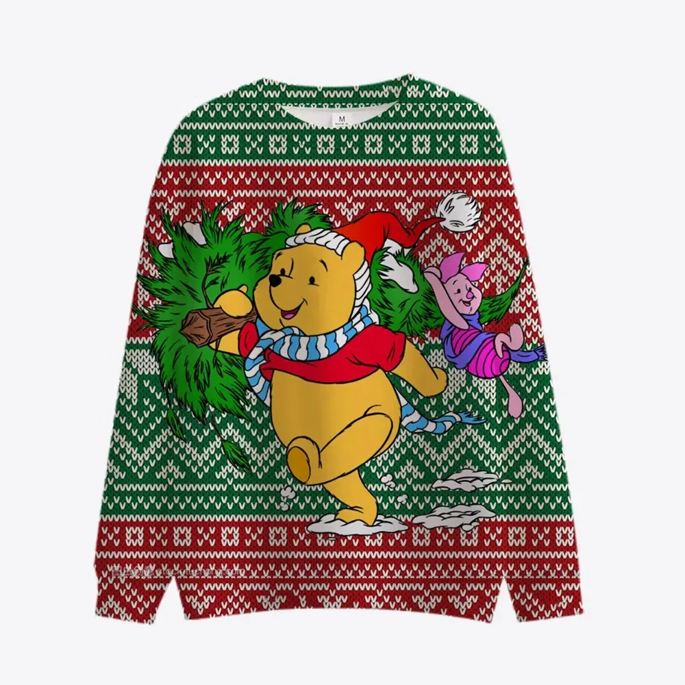 Disney Cartoon Printed Christmas Pullover