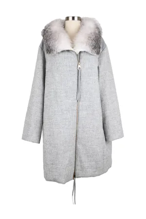 Dress Coat w/ Fur Collar