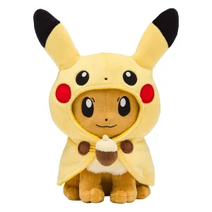 Eevee Pikachu Poncho Keychain Plush Pokemon Center Japan Official Poncho