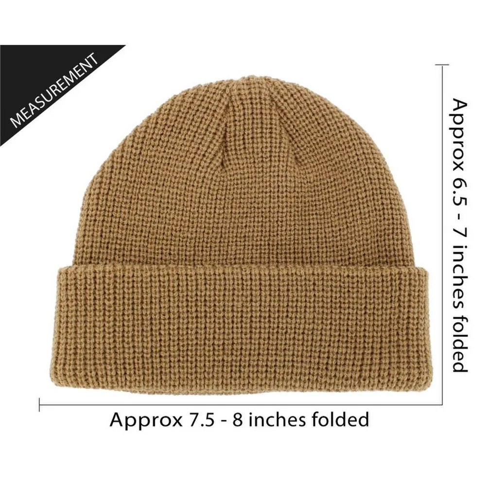 Ethos FISHERMAN BEANIE - BEIGE acryl hue i klassisk fisker stil