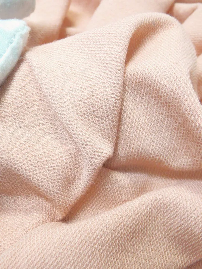 French Terry Polyester Rayon Spandex Fabric / Pink / Sold By The Yard Closeout!!!