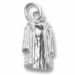 Fur Coat Charm In 14K White Gold