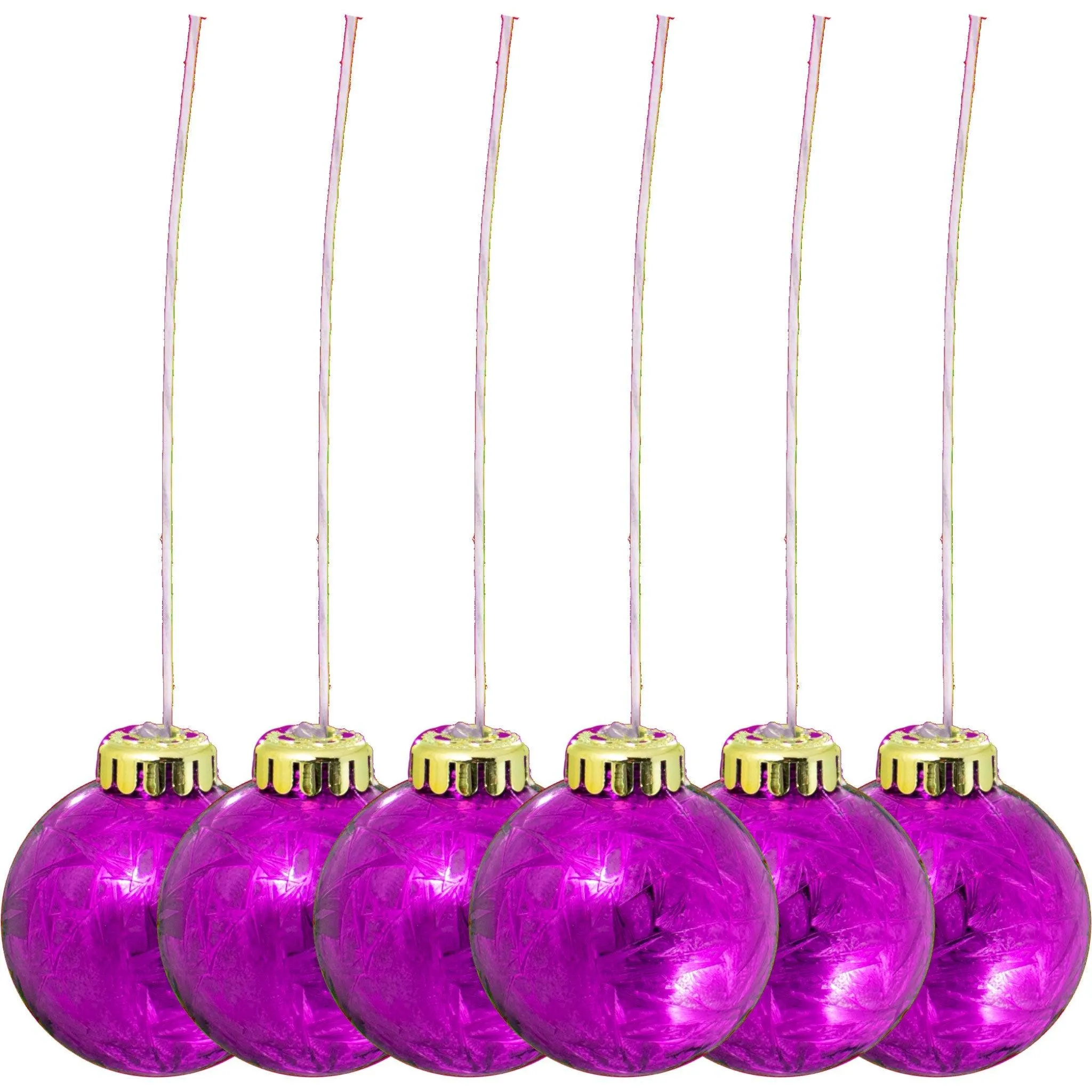 Fuscia Pink Ball Ornaments