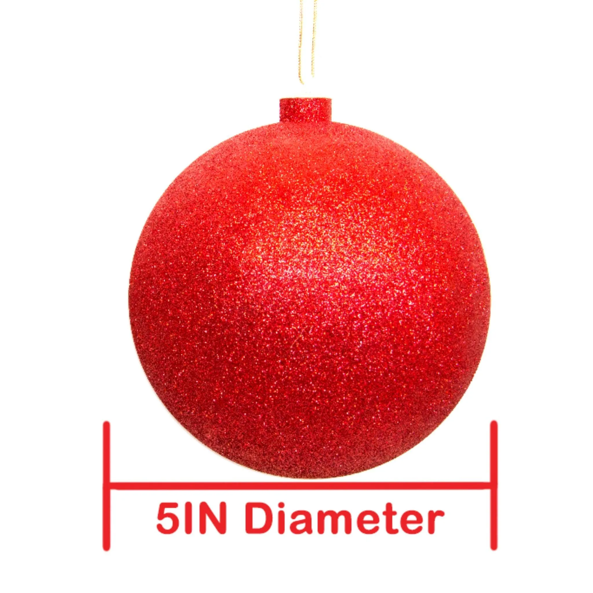 Glitter Red Ball Ornaments