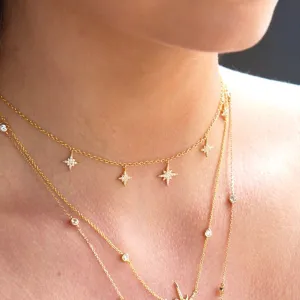 Gold Valhalla Star Charm Necklace