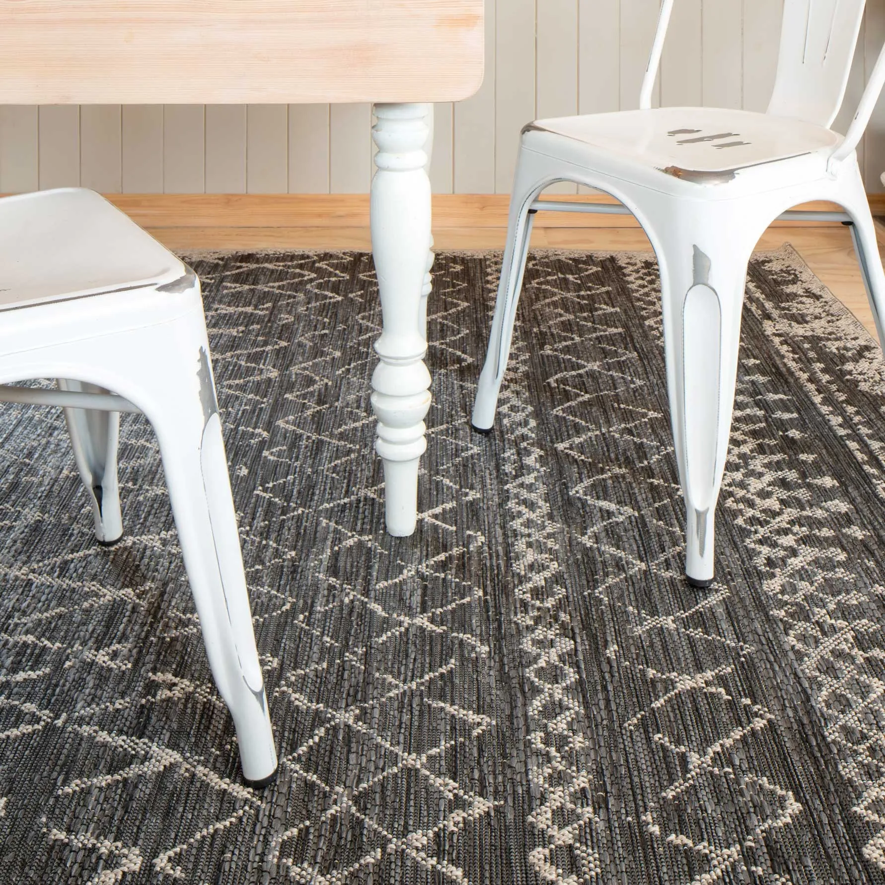 Grey Scandi Textured Flatweave Indoor Outdoor Area Rug - Marazza