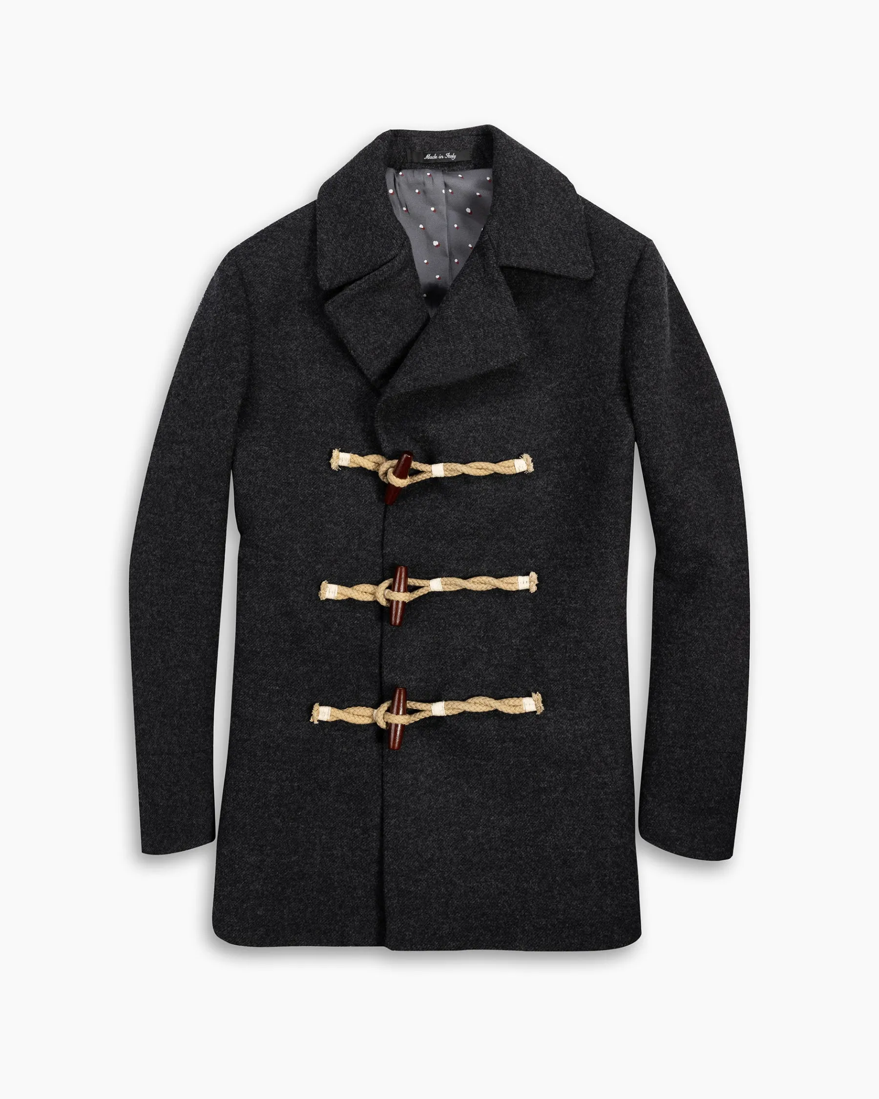 Grey Wool Toggle Peacoat