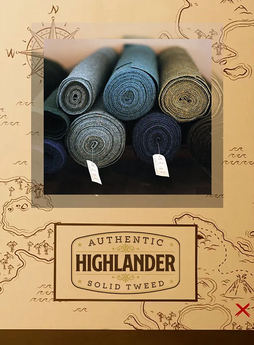 Highlander Melange Green Tweed Pants