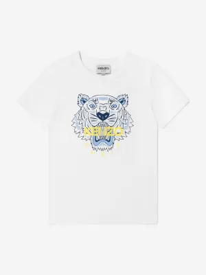 KENZO Boys Organic Cotton Tiger Print T-Shirt