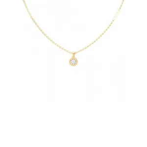 Ladies Gold Plated 16-18" Clear Crystal Charm Necklace UBN02245YG