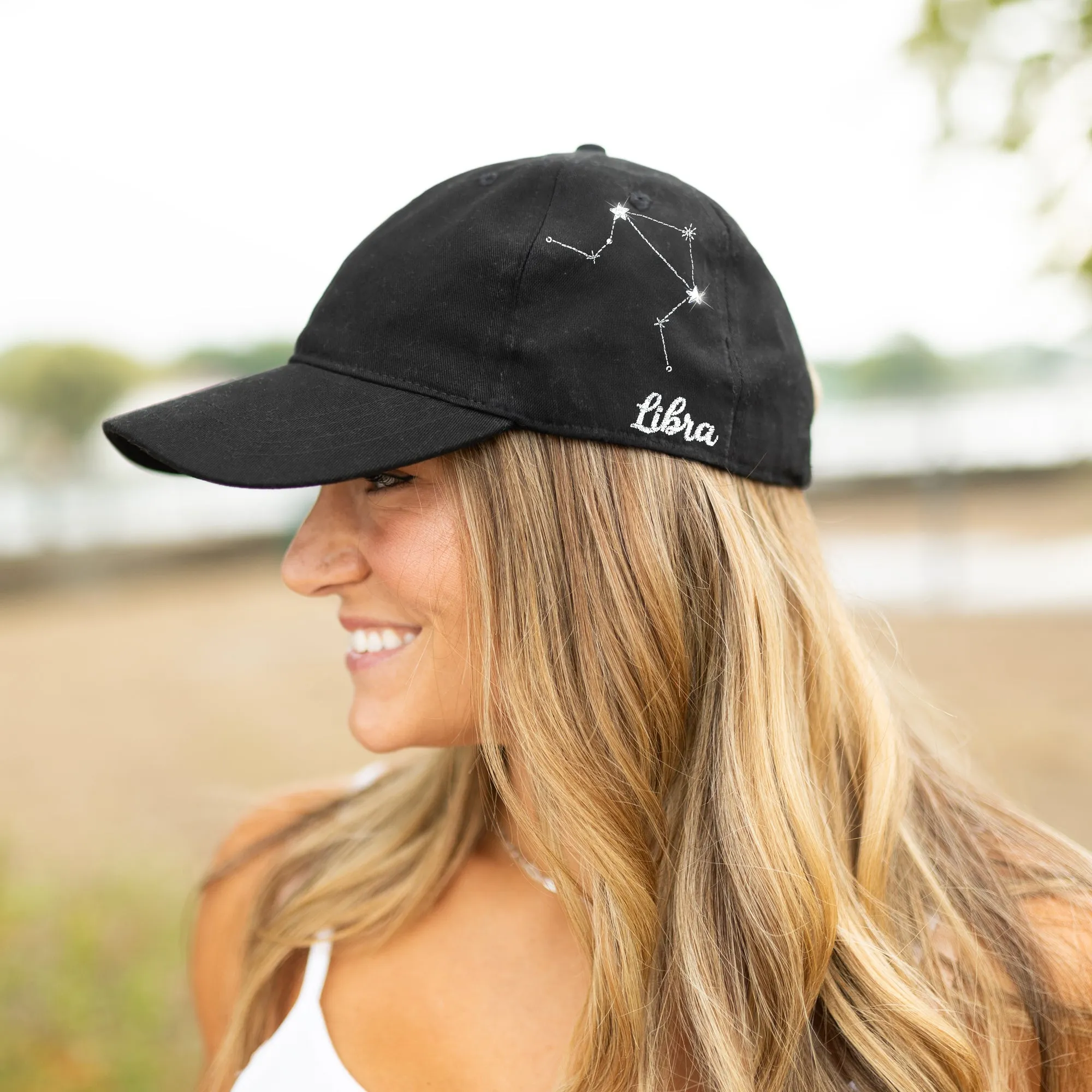 Libra Black Adjustable Hat