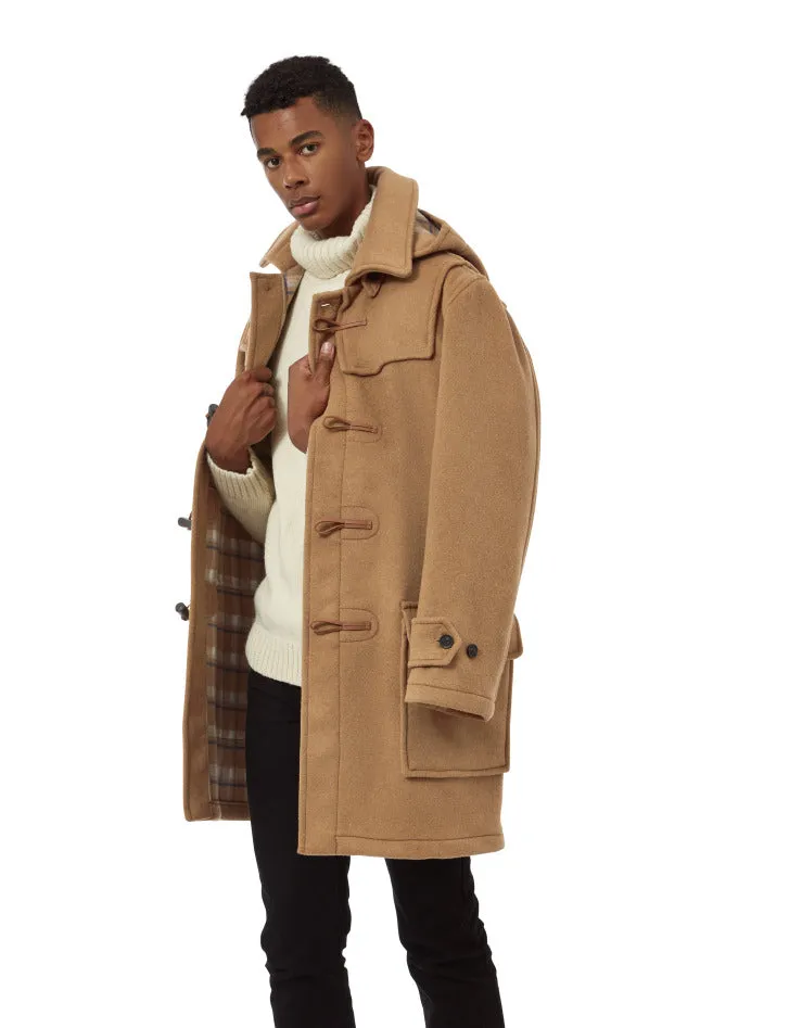 Men's London Classic Fit Duffle Coat - Camel