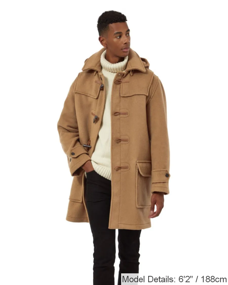 Men's London Classic Fit Duffle Coat - Camel