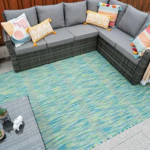 Mottled Sea Green Indoor Outdoor Area Rug - Terrazza