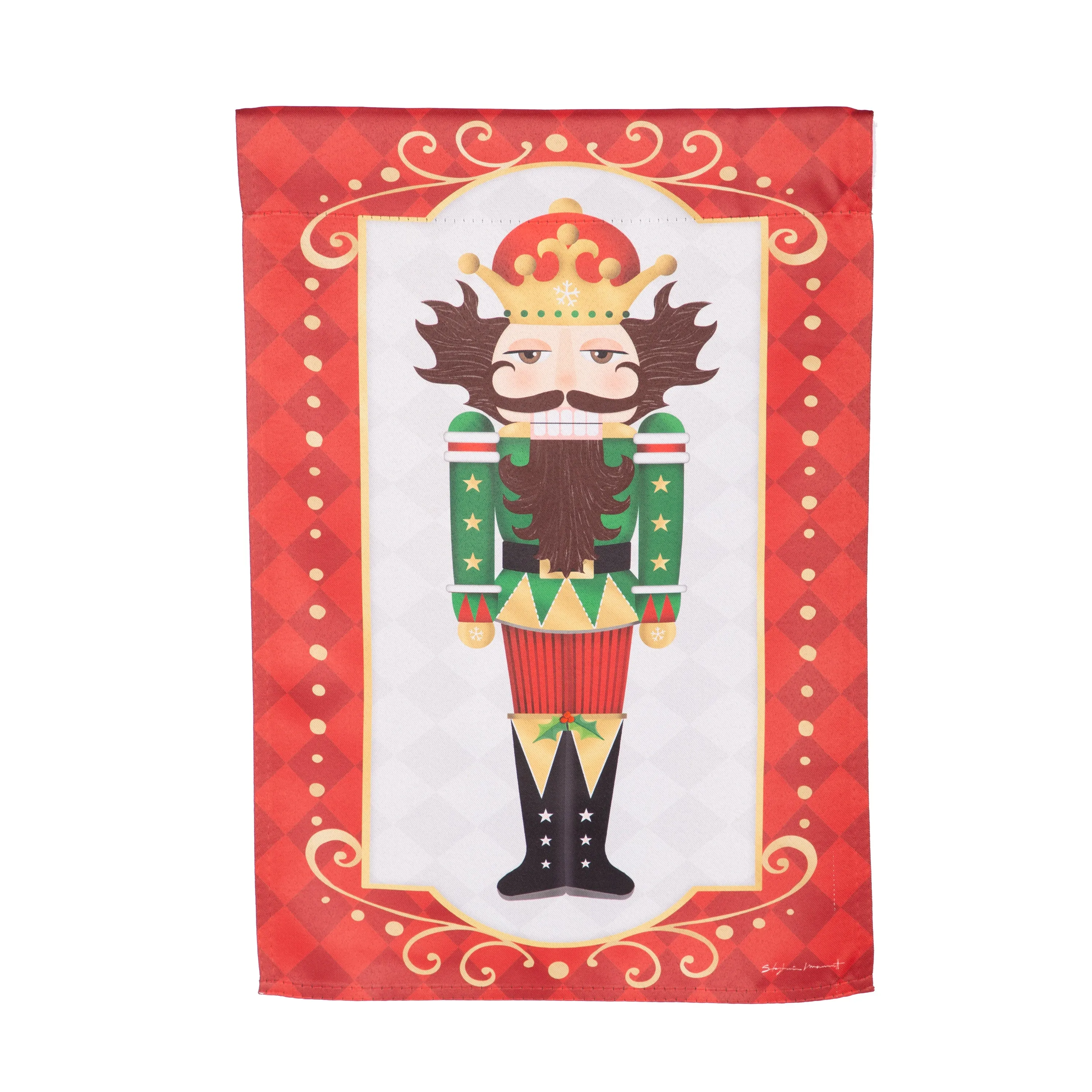 Nutcracker Reversible Suede Garden Flag