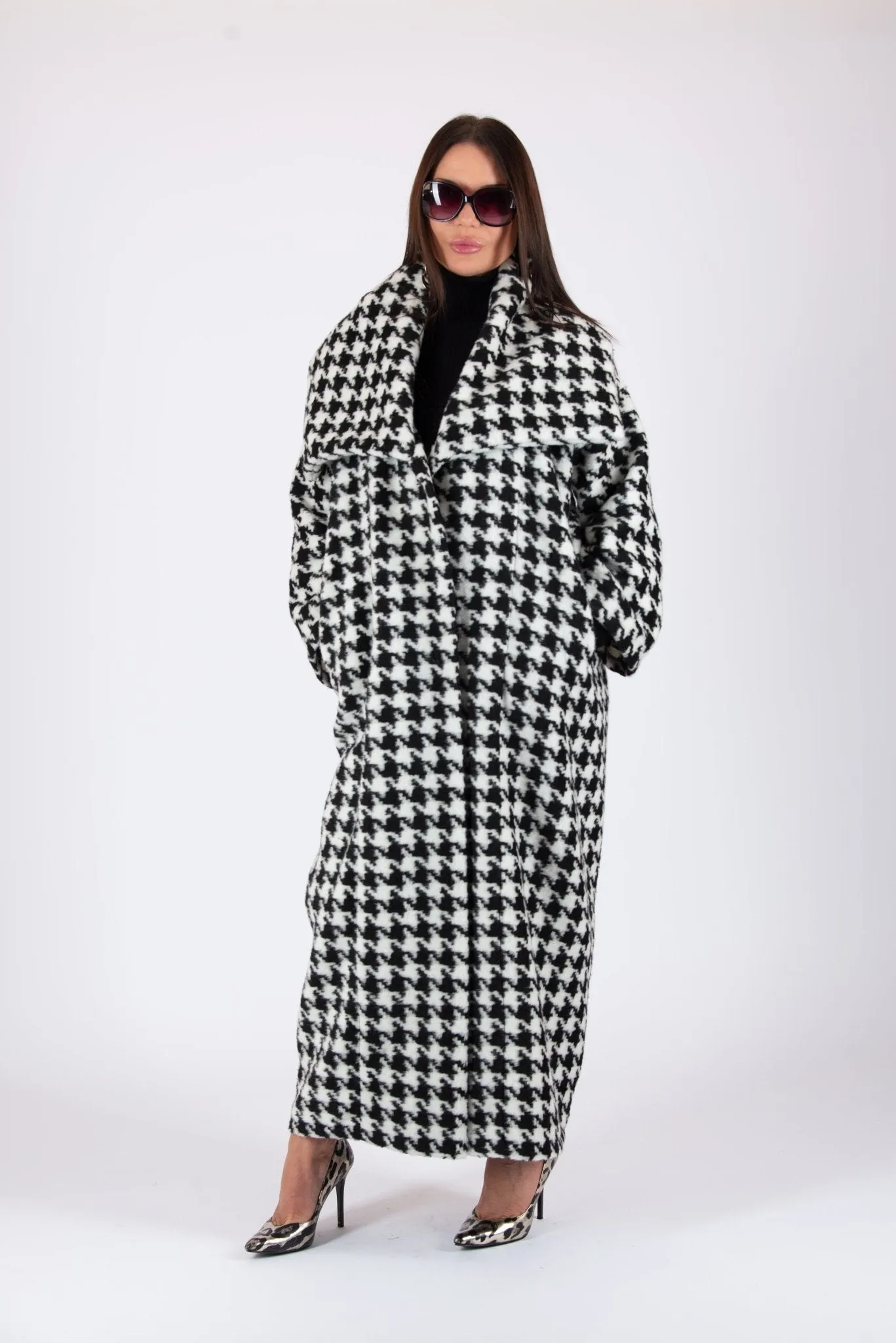 OFELIA Winter Houndstooth Coat