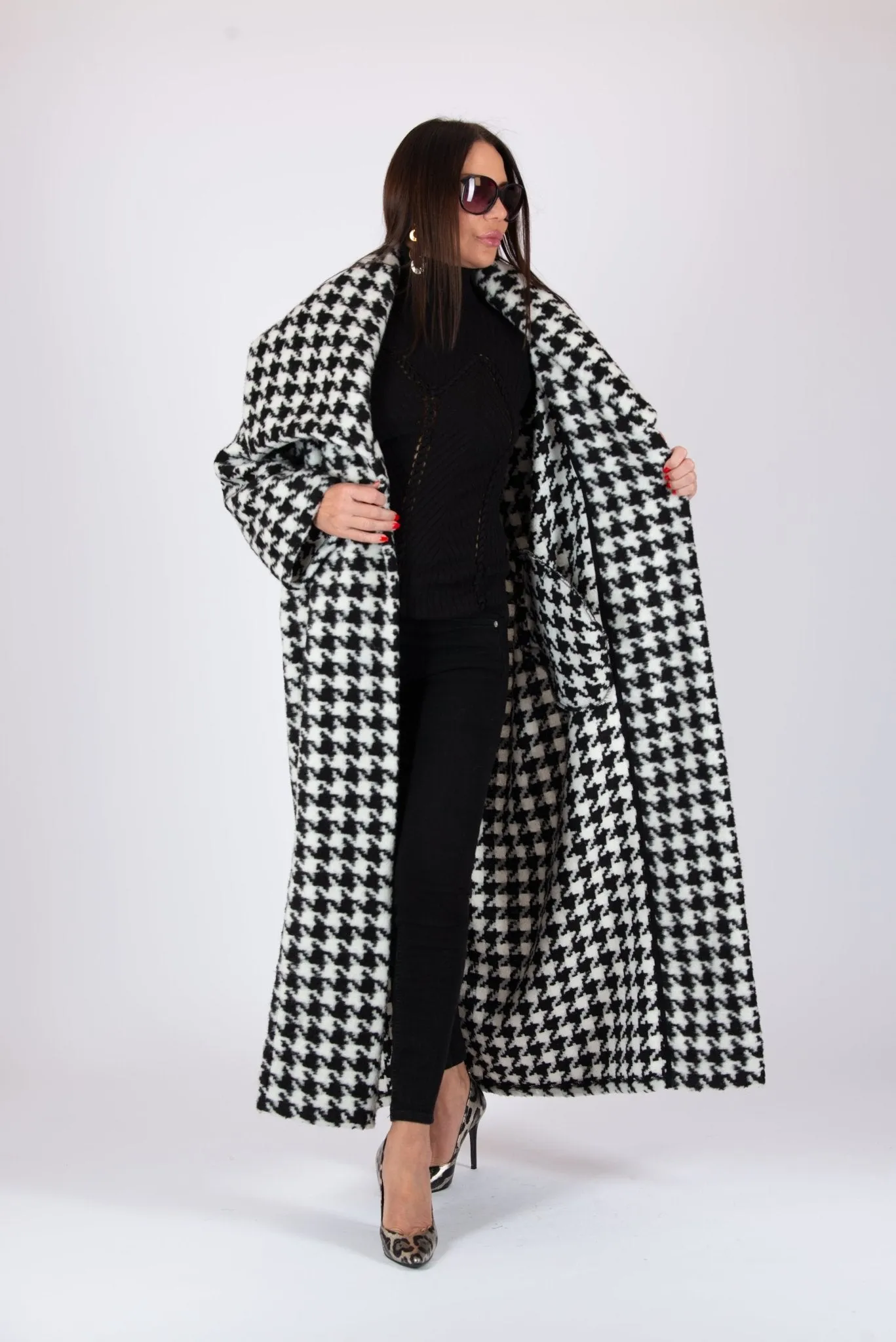 OFELIA Winter Houndstooth Coat