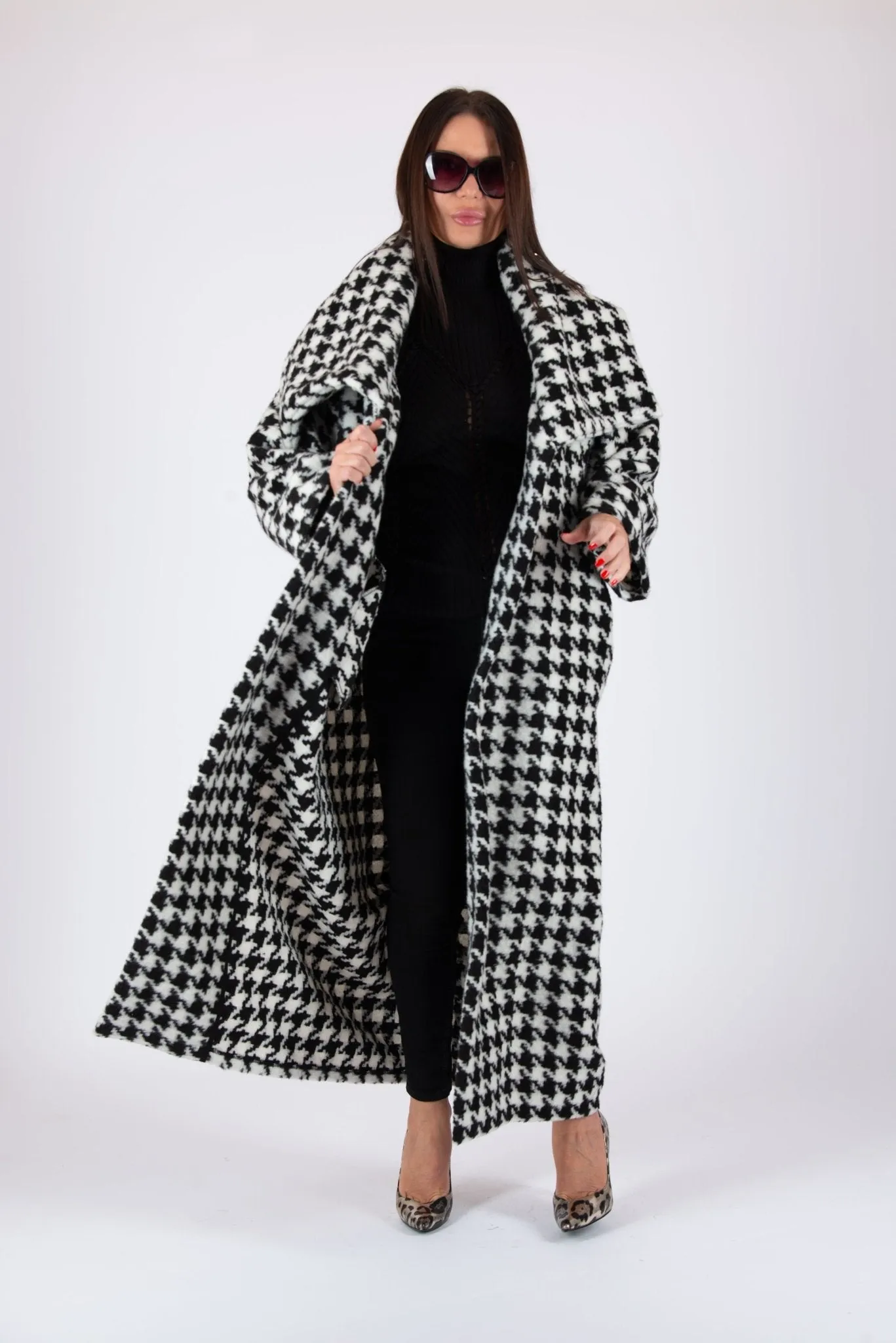 OFELIA Winter Houndstooth Coat