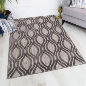 Outdoor Scandi Grey Rug - Marla