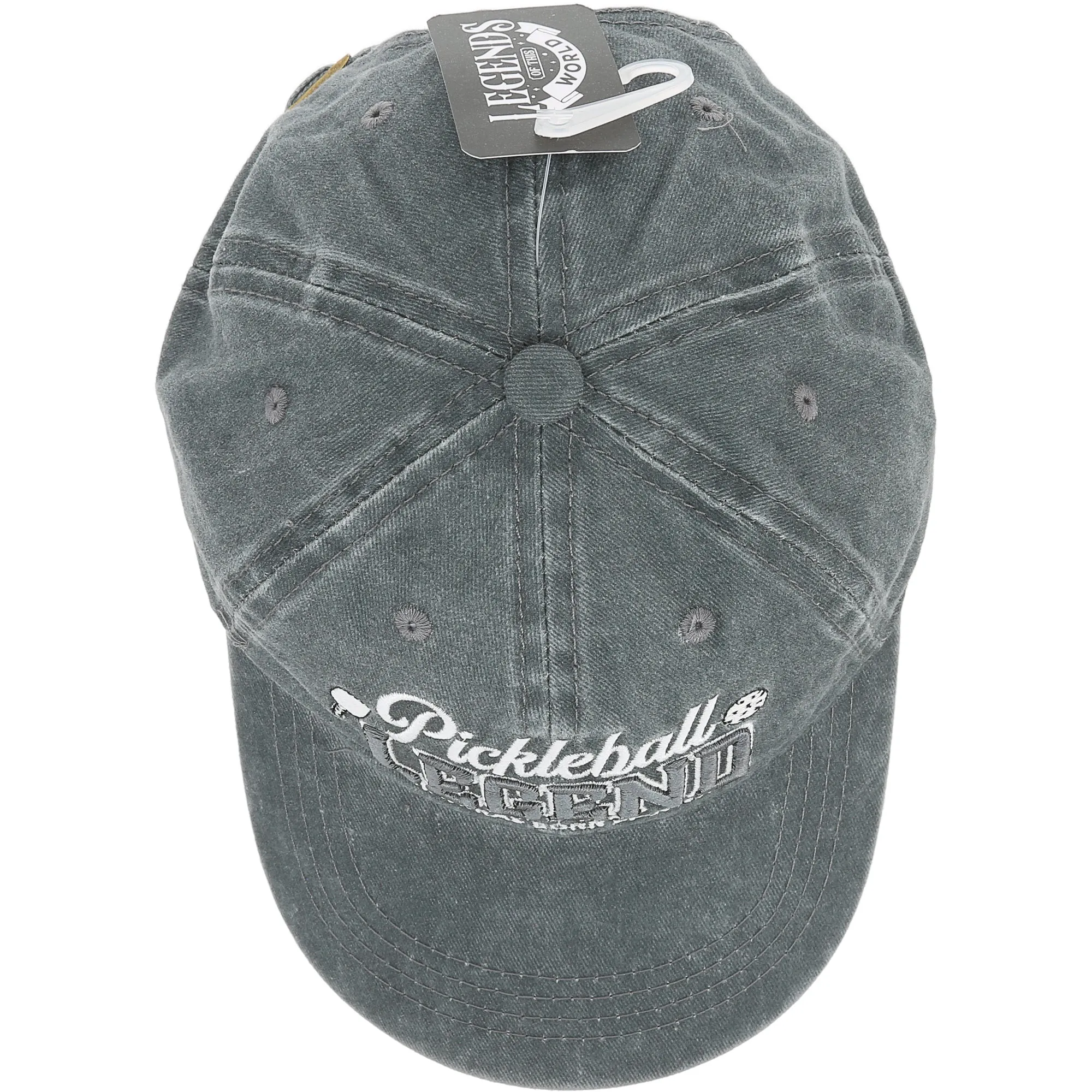 Pickleball Dark Gray Washed Cotton Twill Hat