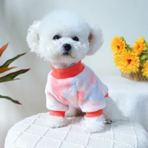 Plush Haven Collection: Autumn and Winter Warm Pink Pullover - Plush Thickened Pet Clothing with Drawstring Buckle for Small to Medium Cats and Dogs