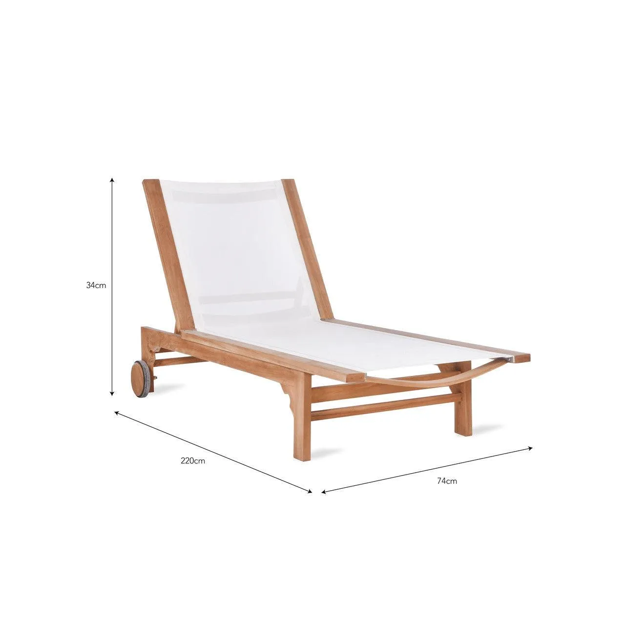 Porthmore Lounger - Teak and Textaline