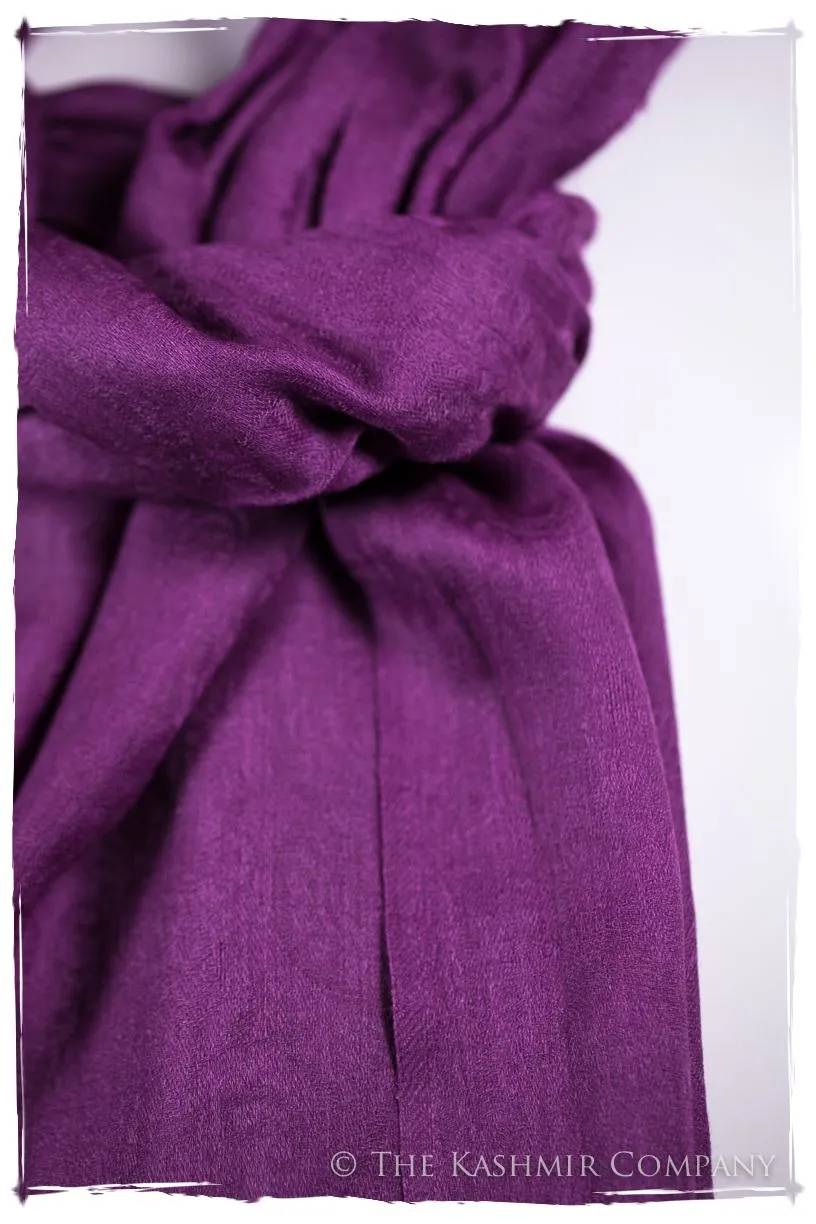 Purple Wine Paisley Kashmir Wool Scarf