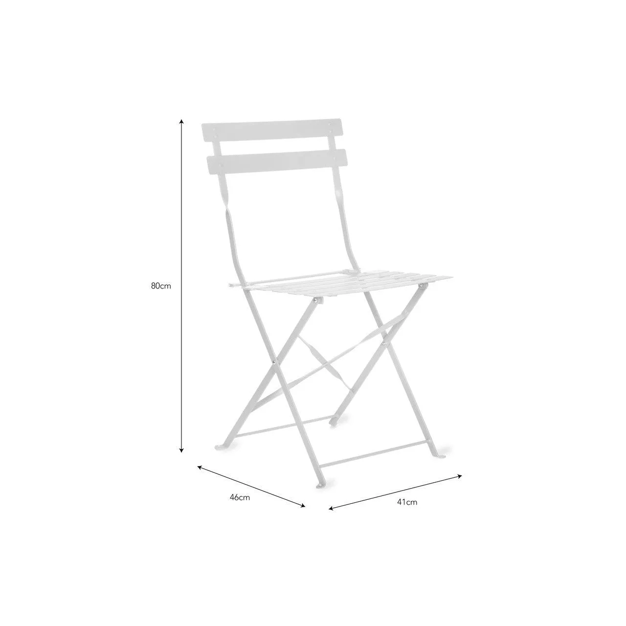 Rive Driote Bistro Chairs | Set of 2 | White Chalk