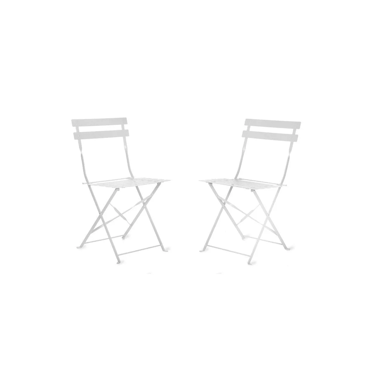 Rive Driote Bistro Chairs | Set of 2 | White Chalk