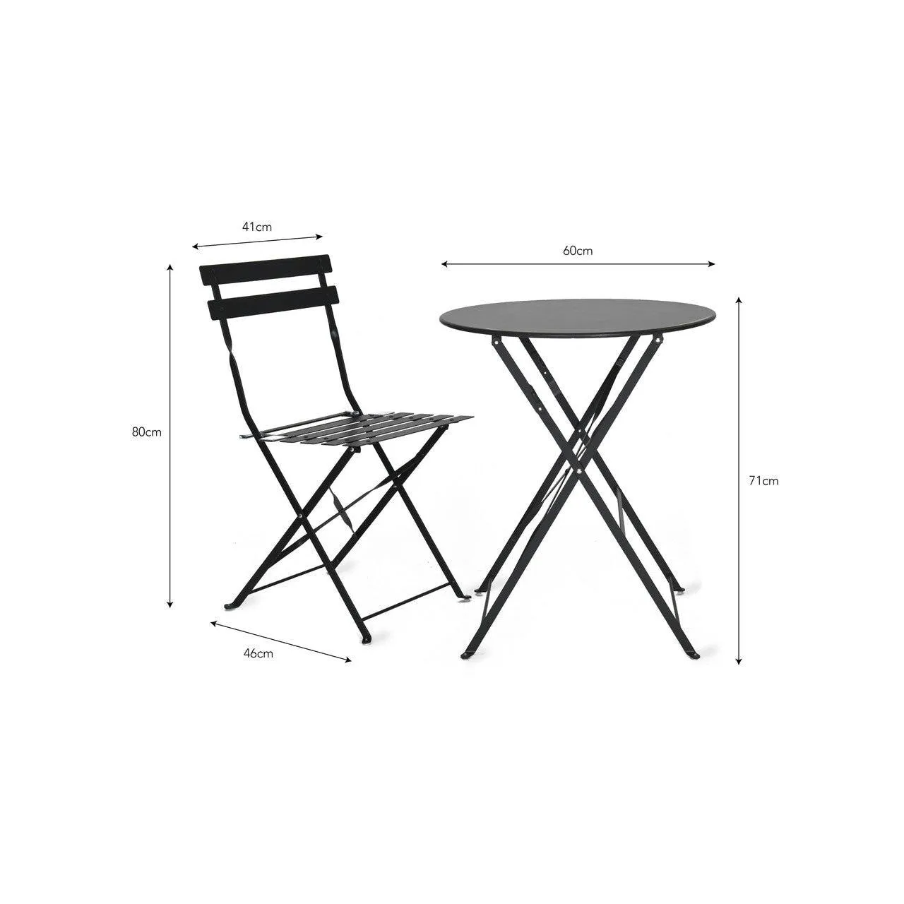 Rive Droite Bistro Set, Small in Carbon - Steel