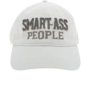 Smart-Ass People White Adjustable Hat